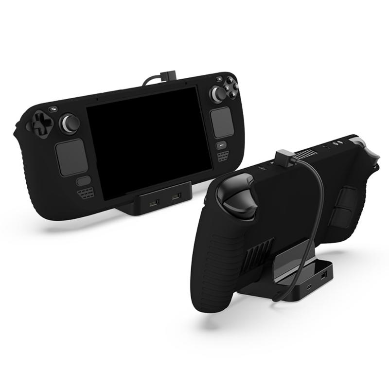 Multiport Adapter USB C Hub Docking Station for  with 3 USB2.0 Output Charging Bracket Holder 2.4G Connection