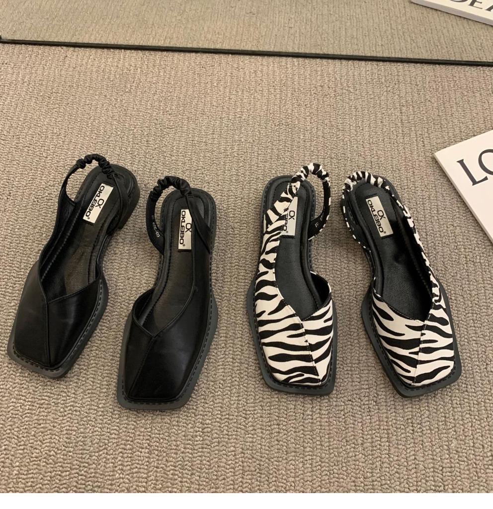 2025 Summer Women's French Square-Toe Soft Sole Sandals