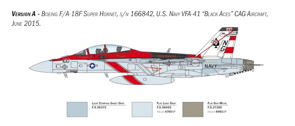 Italeri Tamiya 1/48 Airplane Series No. 2823 American F/A-18F Super Hornet US Navy Special Paint Plastic Model 38104