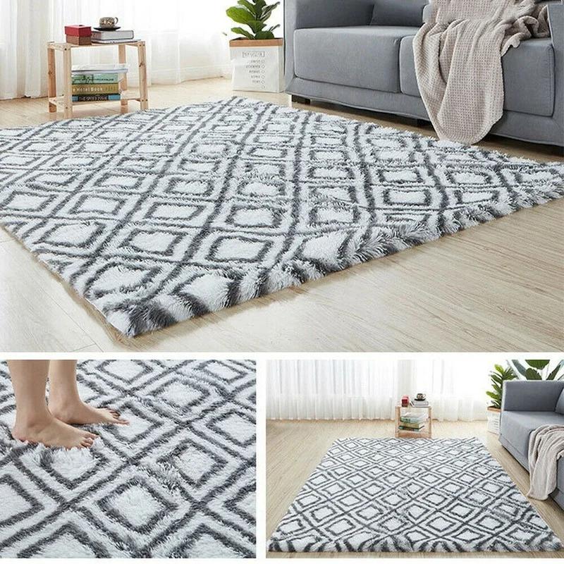 

Радужный красочный ковер пушистые ковры с узором «тай-дай» мягкий плюшевый ворсистый коврик противоскользящие ковры для гостиной спальни коврики 80x160cm