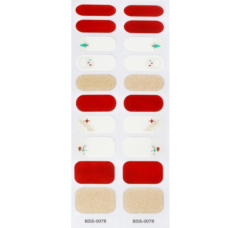 Semi-cured Nail Sticker Holiday Christmas Snowflake 5D Stereogel nail sticker