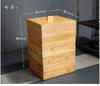 Bamboo Tea Box Square Storage Box Tea Cake Organizer Stackable Tea Cabinet Multi-layer Storage Bin Tea Organizer Tea Container