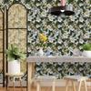 1roll Floral Wallpaper Self Adhesive Wallpaper Green Botanical Wall Covering Washable Removable Decal Wall Stickers for Kitchen Living Room Bedroom