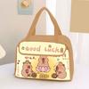 Cartoon Lunch Bag Insulated Bag Large Capacity Zipper Closure Waterproof Easy to Clean Lunch Tote Bag with Handle