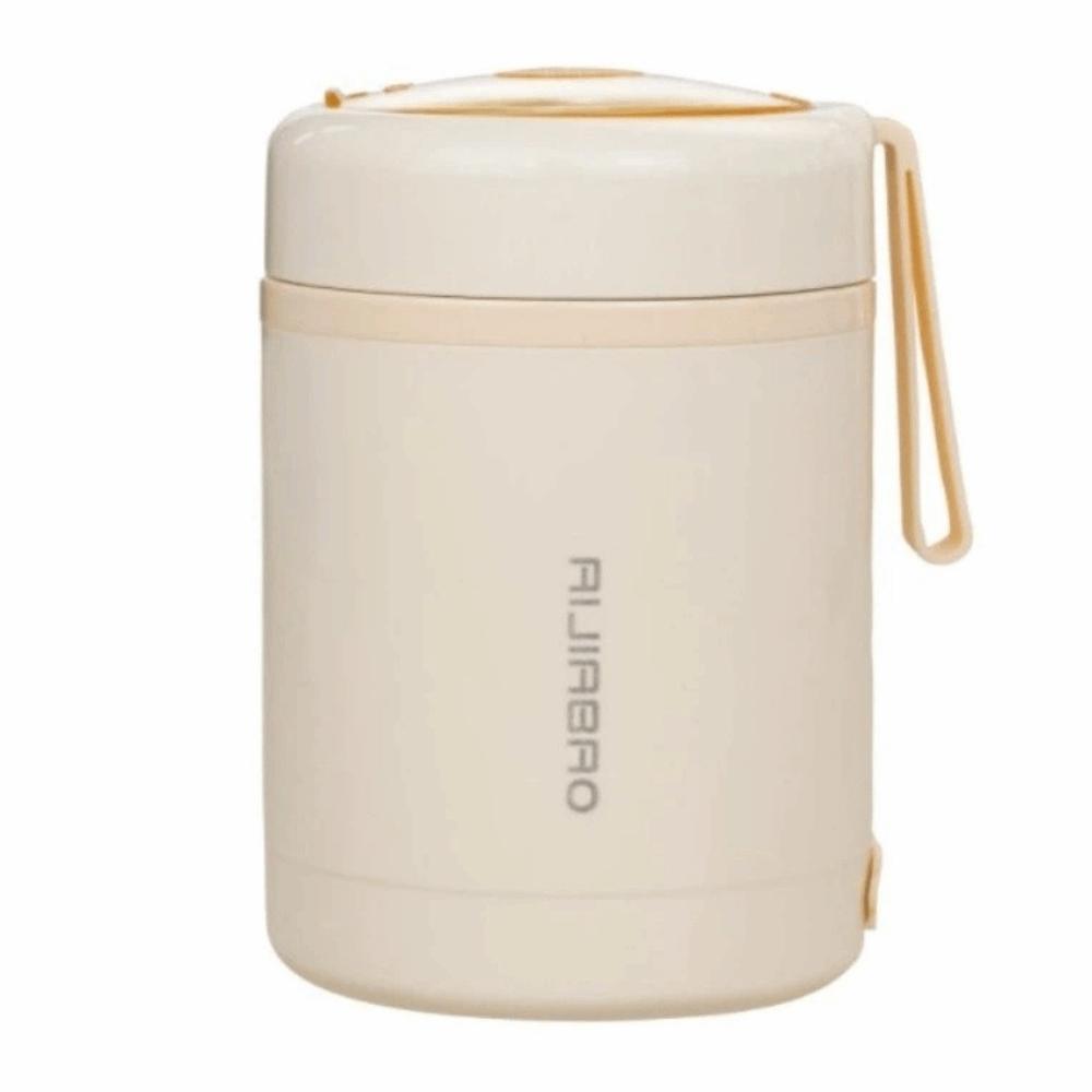 

600ML Electric Heating Lunch Box USB Electric Portable Food Warmer with Drink Function Stainless Steel Picnics Food Heater 600ml бежевий
