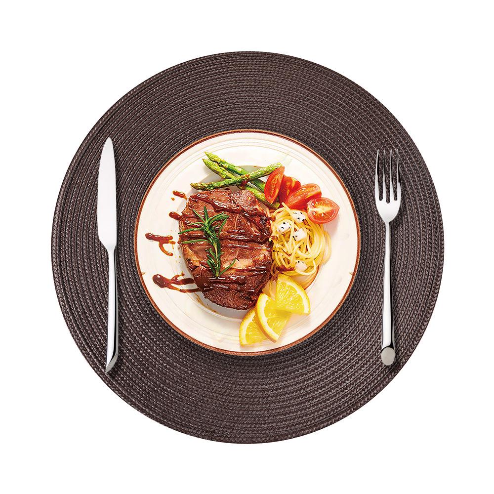 Round Woven Placemat Set - 38cm Heat Resistant & Eco-Friendly Coasters for Home