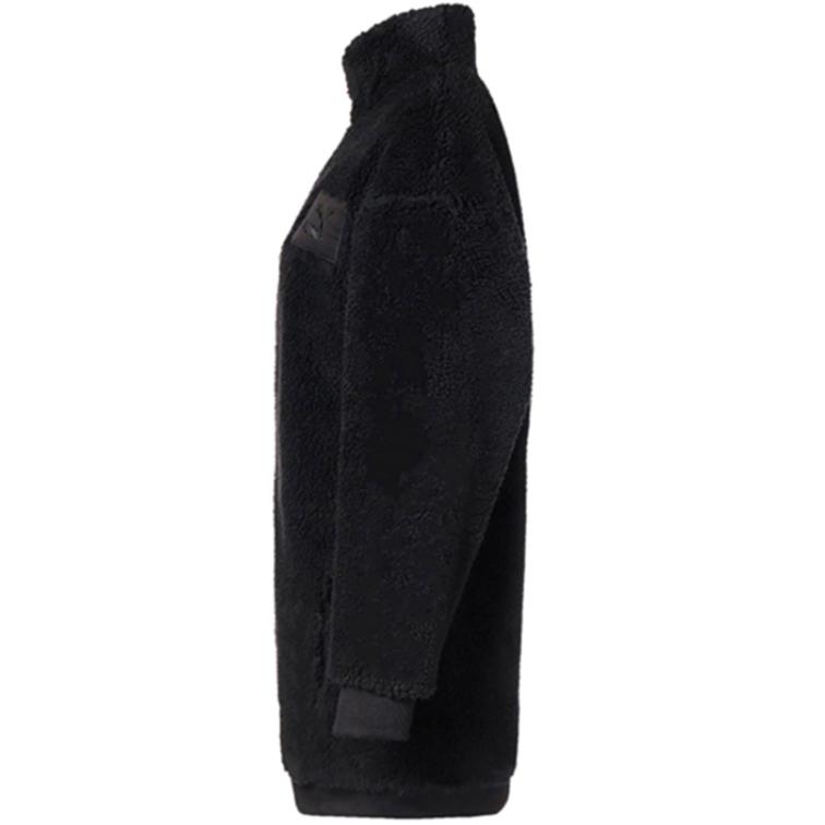 Puma Velvet Jackets Women's Black Stand Collar Thickened And Fleece Lined 530293-01