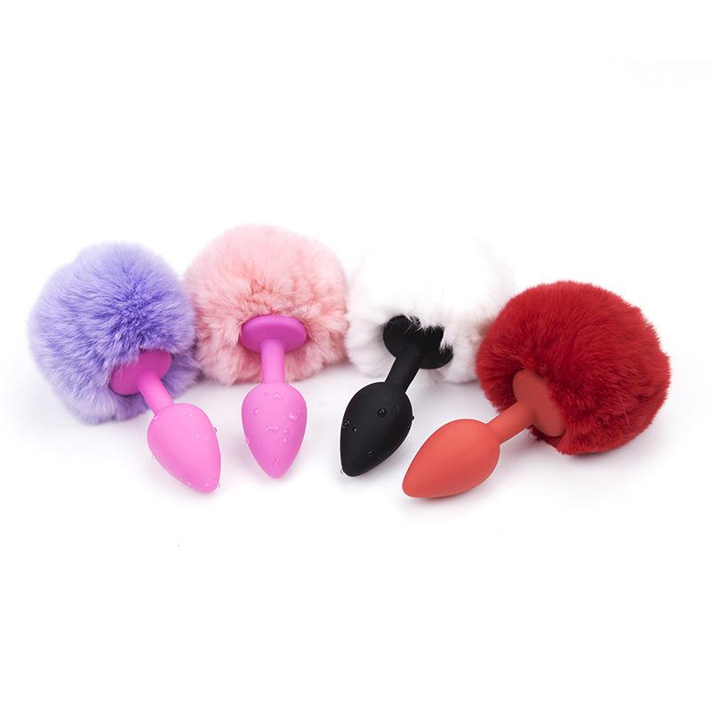Silica Gel Anal Plug Fox Tail Anal Leker Erotisk Anus Toy Butt Plug Sexleketøy for kvinner og menn Sexy Butt Plug Voksen