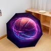 1 PC Automatic Folding Umbrella - Basketball Court Pattern, Portable & Foldable Design with 8 Ribs, Christmas Birthday Gifts