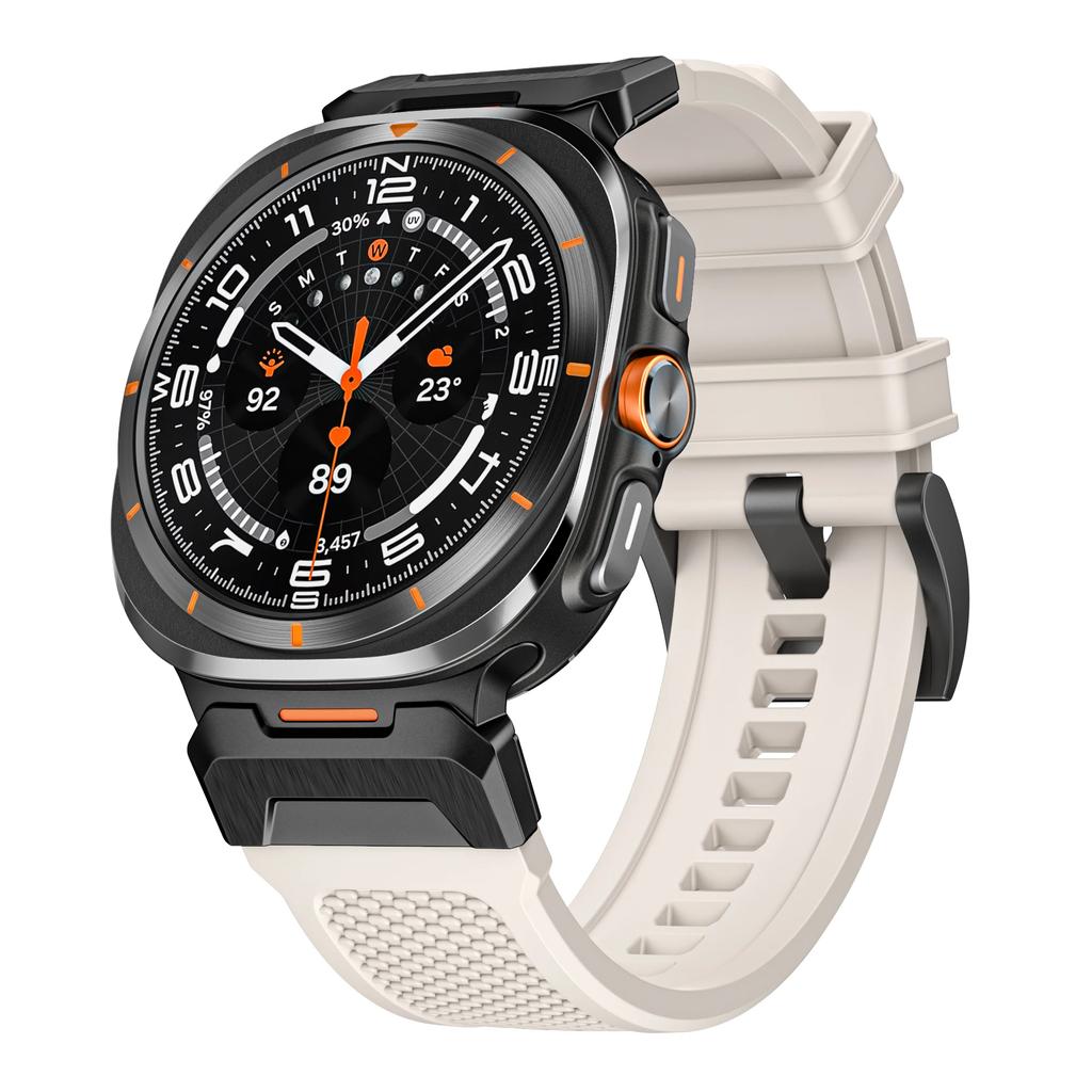 Metal+Rubber Strap for Samsung Galaxy Watch Ultra 47mm Sports Wristband Bracelet for Samsung Galaxy Watch 7 Ultra 47mm Band