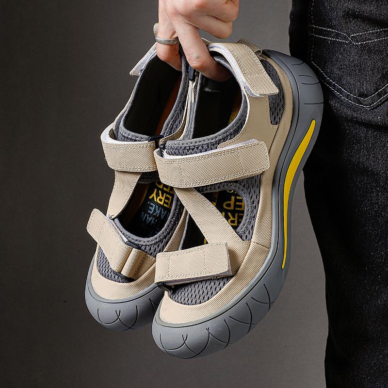 Fashion Trendy Outdoor Slides Sandals Lightweight Air Cushion Beach Shoes Unisex Water-Friendly Design Adjustable Straps Non-Slip Sole