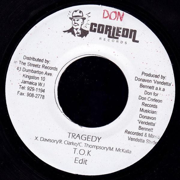 

7inch Record T.O.K. - Tragedy none Don Corleon Rec 2003 Jamaica Reggae, Ska & Dub Used