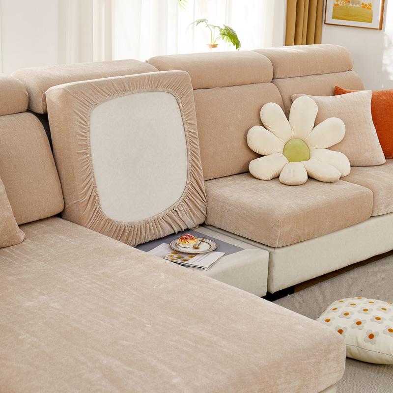Elastic Sofa Chaise Cover Set Lounge for Living Room Cushion Seat Covers Adjustable Couch Armchairs 2 3 Seater Places Slipcovers
