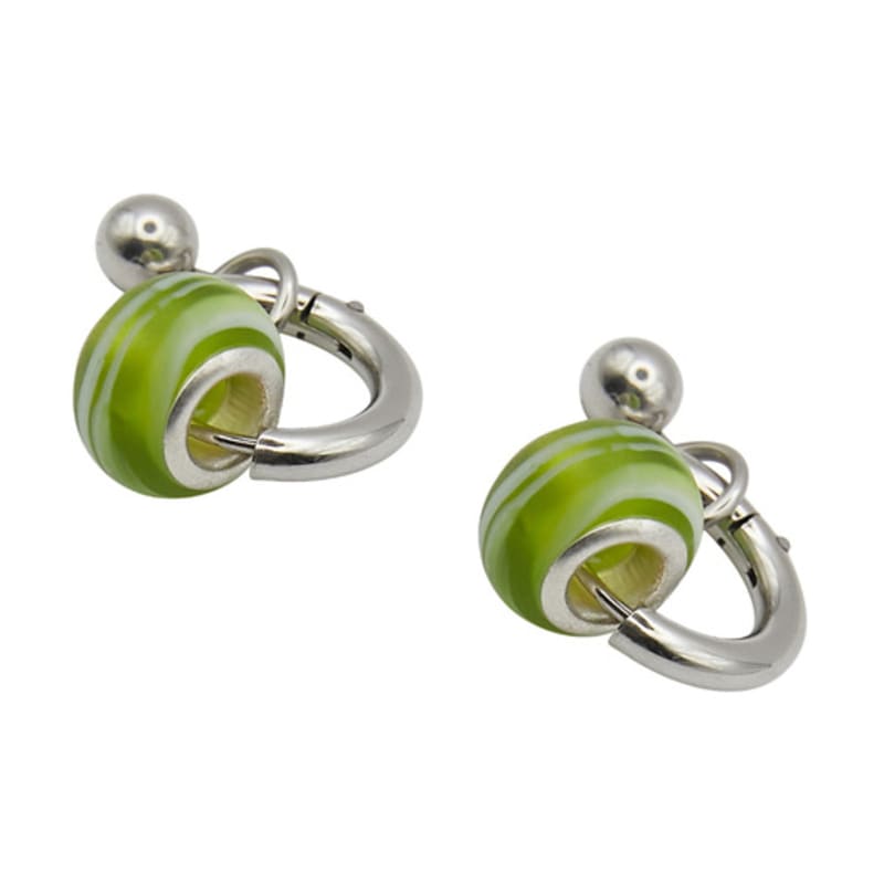 nff whirl earrings-green