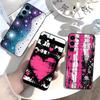 Y2k J-INS Graffiti Phone Case For Samsung Galaxy A73,A21s,A22,A31,A52,A53,A71,A41Soft Black Shell