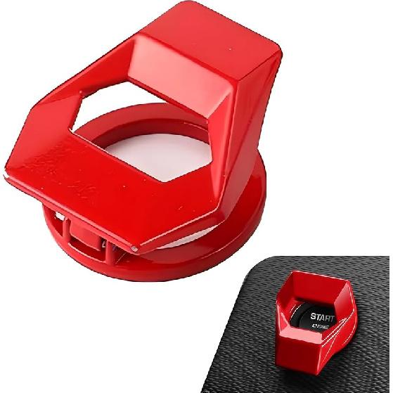 Накладка на кнопку Start/Stop двигателя, Защитная крышка кнопки Start/Stop двигателя автомобиля из цинкового сплава, Крышка переключателя зажигания мотоцикла, Декор салона автомобиля своими руками, красный