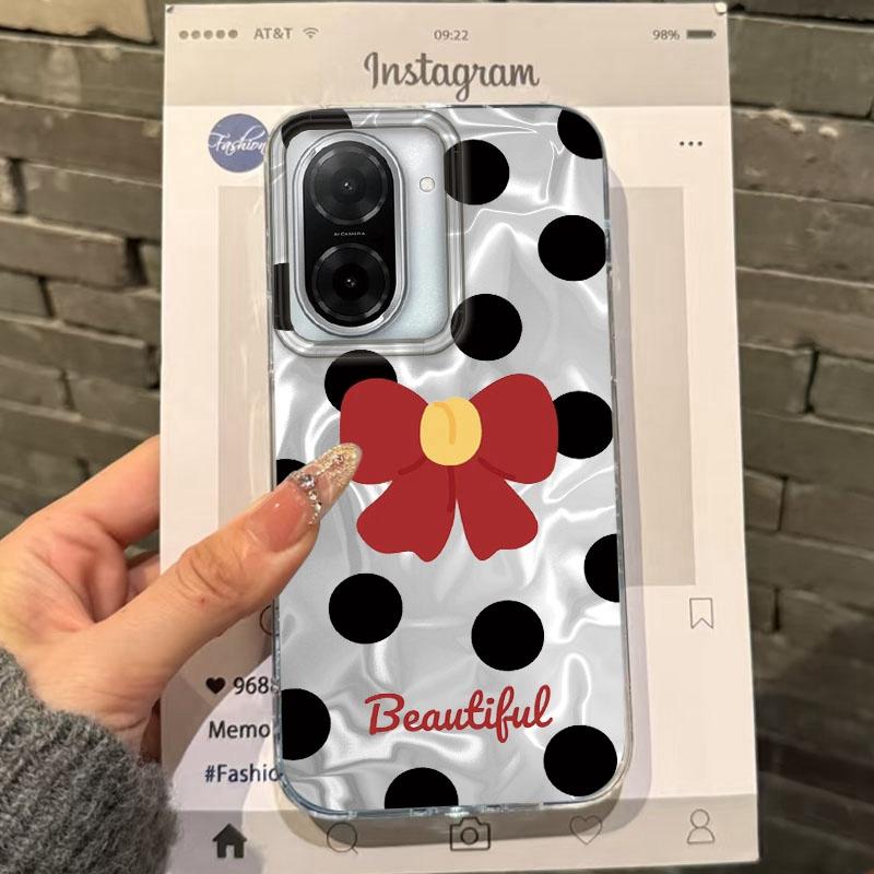 Pink Bow Love Heart Girls Phone Case For Xiaomi Redmi 14C 13C 10 9A 9C Note 14 13 12 11 10S 9 8 Pro Plus A5 A4 A3 A2 A1 Cover