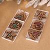 6pcs Decorative Christmas Tree Hanging Ornaments Hollow Hollow Out Star Decoration  Holiday
