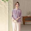 2026 New Style Chinese Wide-Leg Chiffon Top for Middle-aged and Elderly Women