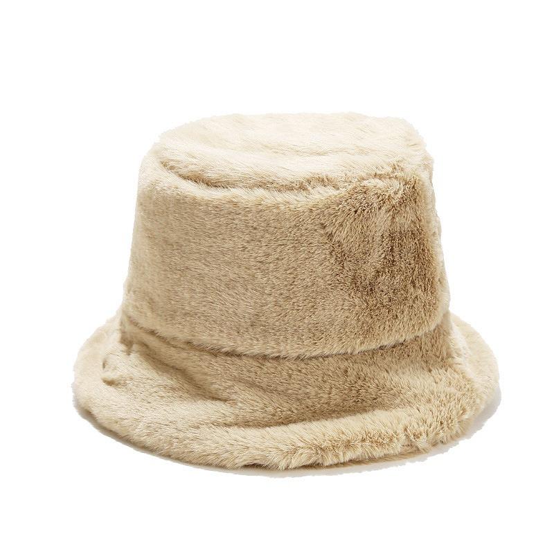 Faux Fur Winter Bucket Hat for Women Men Fluffy Warm Hat Women's Furry Fisherman Cap for Casual, Trips, Sports, Skiing