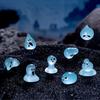 8pcs Cute Glow-in-the-Dark Resin Water Droplet Fairy Decorations Mini DIY Fantasy Indoor/Outdoor Creative Gift for Home Ornament