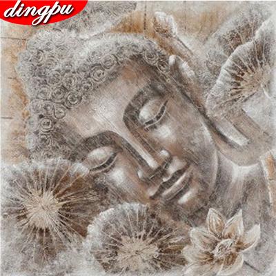 Pictură cu diamant 5D, broderie Buddha, Religie, punct de cruce