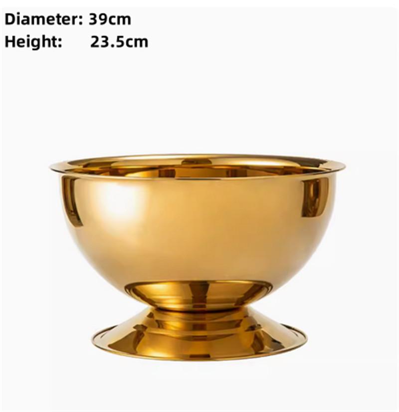 304 stainless steel Deer Head ear GOLD SILVER big ICE BUCKET BOWL CHAMPAGNE Large champagne bar bucket beer bucket basin