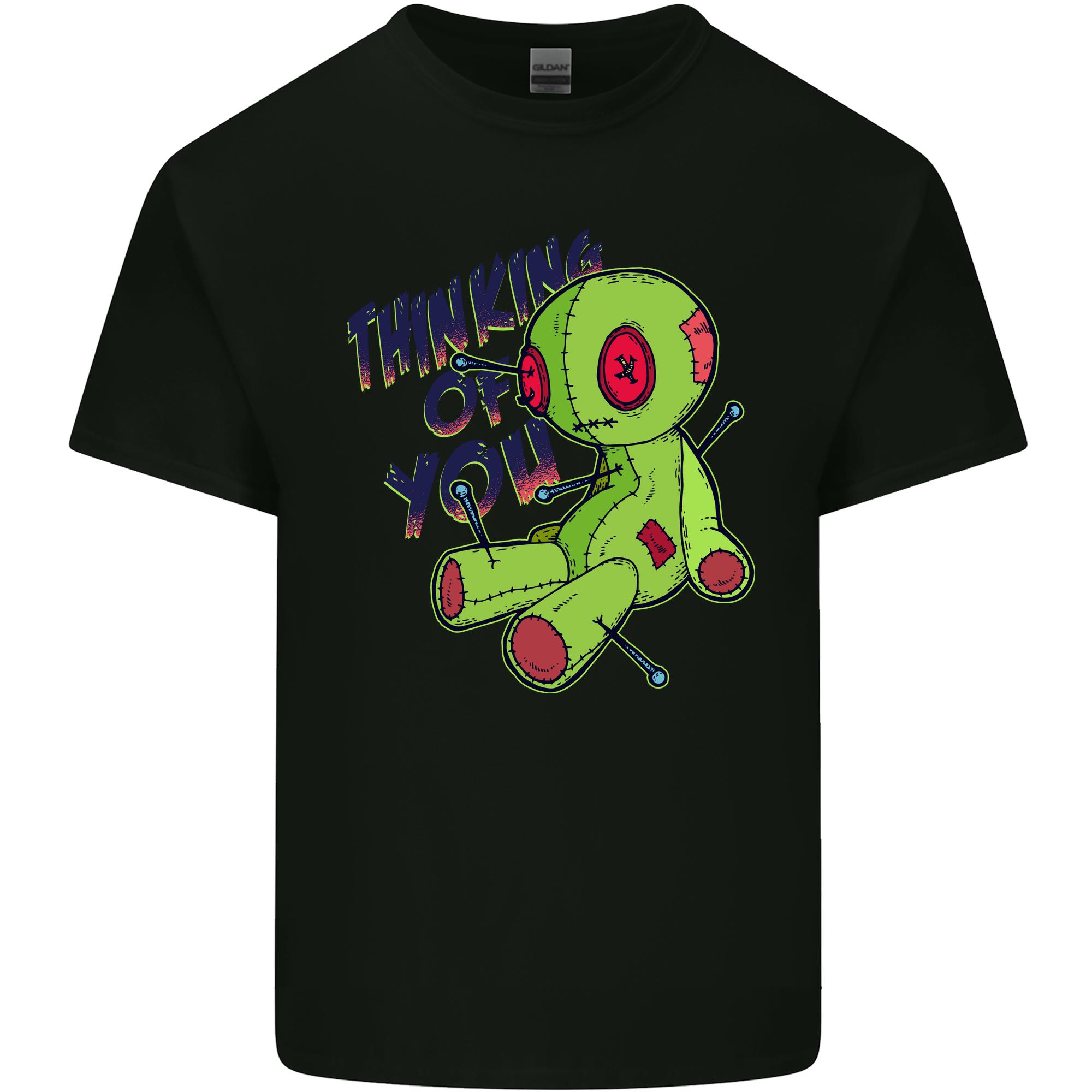 Voodoo Doll Thinking of You Halloween Black Magic Unisexs Light Cotton TShirt S