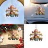 Car Interior Acrylic Pendant With Cartoon God Of Wealth Design For Home Decor