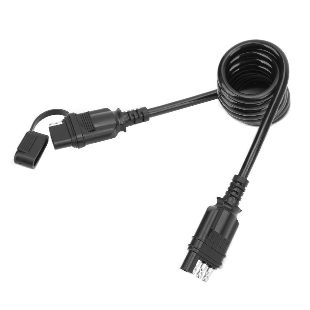 4 Flat Trailer Cables Wire Connector 4 Pin Flat Extension Harness Waterproof Spiral Cable for Trailers