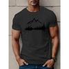 Men's Mountain Tree Print T-Shirt Breathable Casual Street Trend 3D Printing