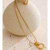 Eetit Popular Stainless Steel Round Pendant Fashion Necklace Gold & Platinum PVD Plated Basic Jewelry Accessories Waterproof