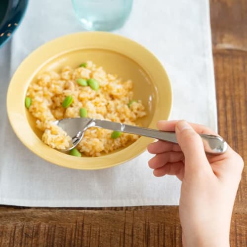 Aoyoshi Willassist Light Spoon, Left-Curved, Stainless Steel, Dishwasher Safe, Easy to Hold, Boilable Disinfection, Willassist Meal Aid, Product Numbe