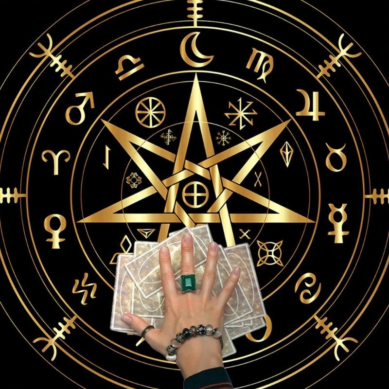 50/60/75cm Tarot Tablecloth Altar Tarot Card Cloth Square Tarot Table Cloth Spiritual Divination Tarot-Witchery Supplies