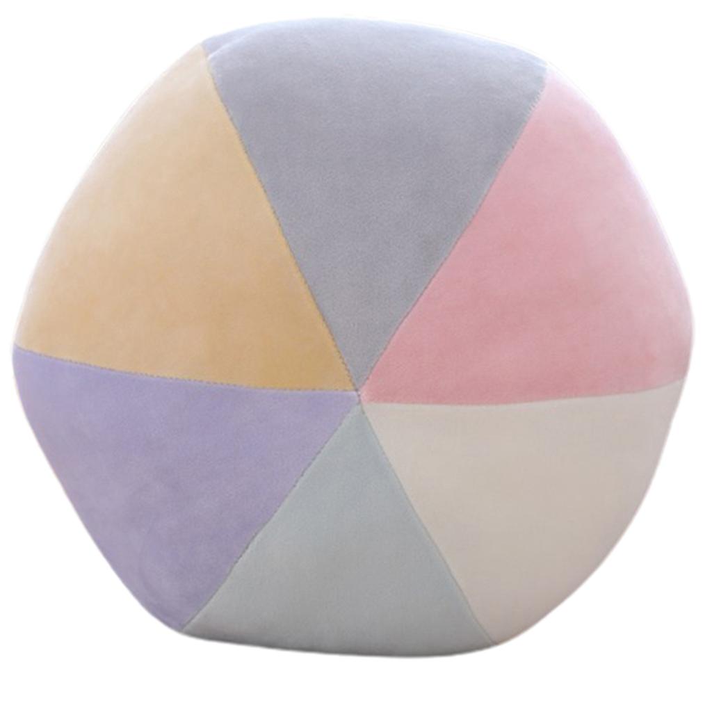 Rainbow Color Cushion Plush Toy Elastic Stuffed Plushies Back Pillow Bedside Ornament Gift For Kids Girls