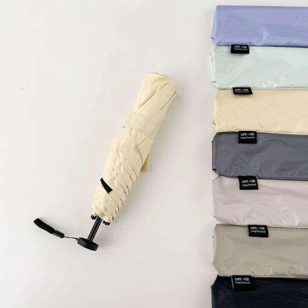 Compact Folding Ultra-Light Umbrella UV Protection Portable Parasol Sunshade Umbrella Rainy Season