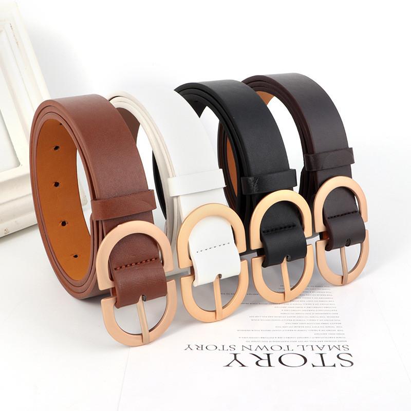 Belt Vintage Leather Women Versatile Decorative Waistband Casual Strap Jeans