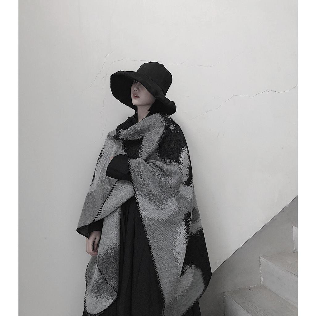 New Yunnan Ethnic Style Double-Sided Shawl: Versatile Warm Cloak Scarf for Women