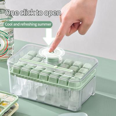 30 Grids Pressing Ice Cube Tray Block Mold Press Ice Making Mold Summer Ice Maker Tool Household Sealed Ice Maker Kitchen