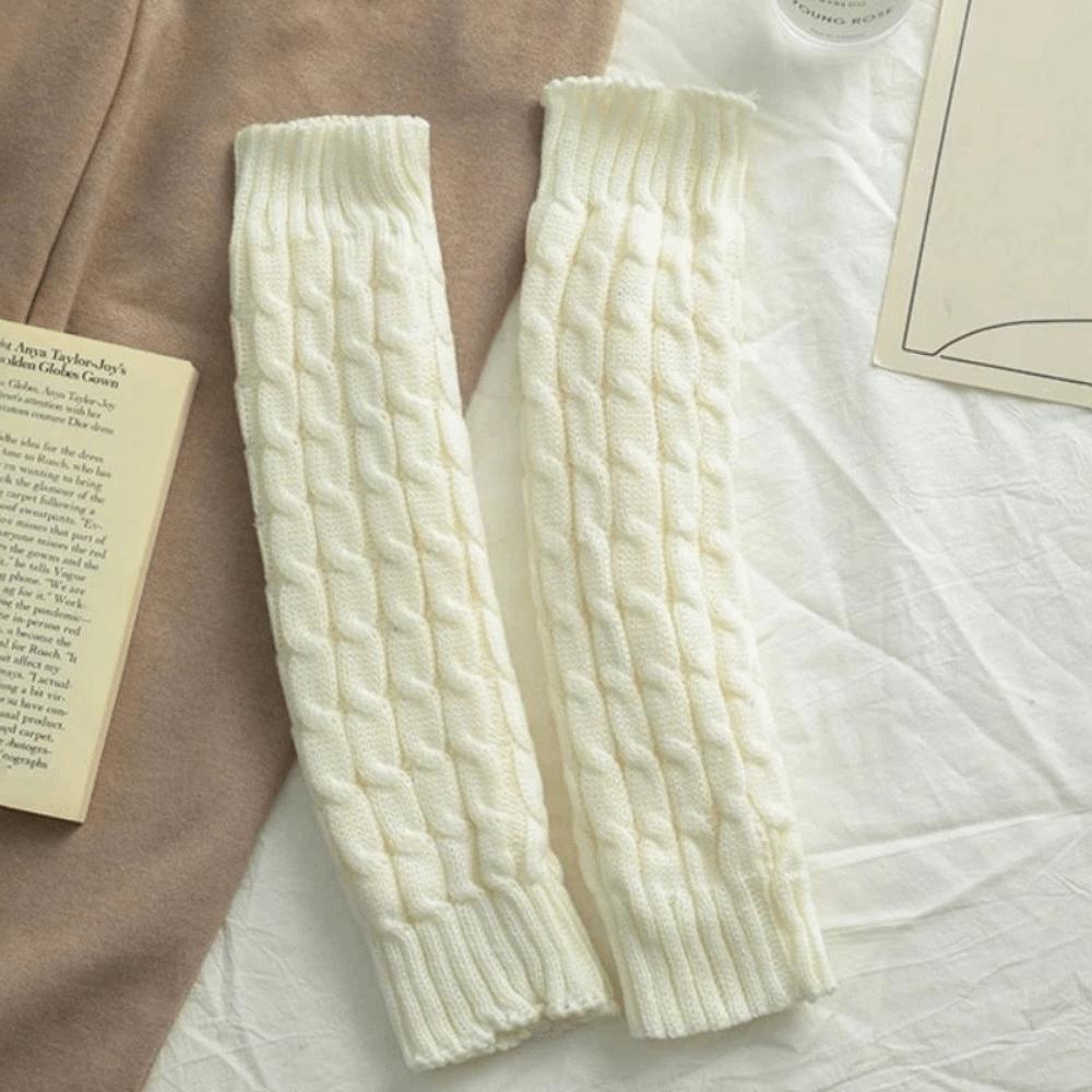 Twist Pattern Women Leg Warmers Double-Layered Ankle Warmer Stretchy Foot Covers Winter Season
