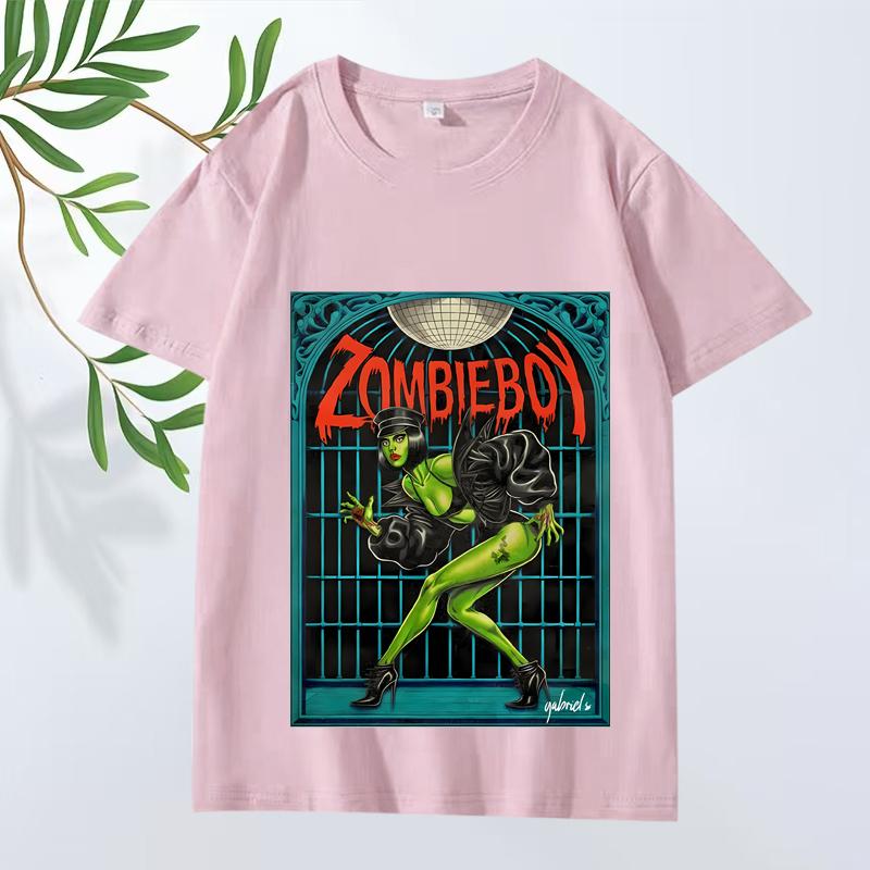 Zombieboy Essential graphics T Shirt men women Oversized 100% Cotton streetwear short sleeve Summer print Unisextops