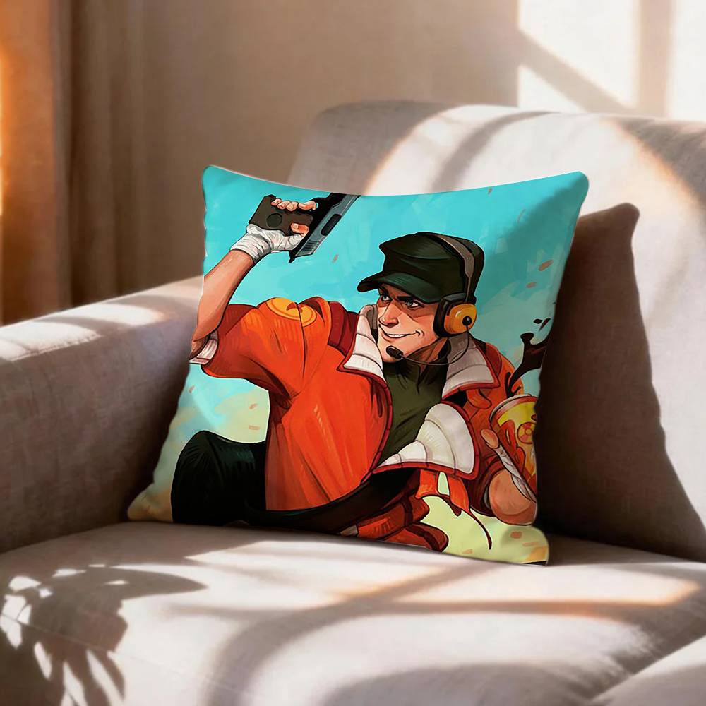 Scout Medic Team FFortress TF Pillow Case Pattern Printed Pillowcase For Living Room Sofa Cushion Cover
