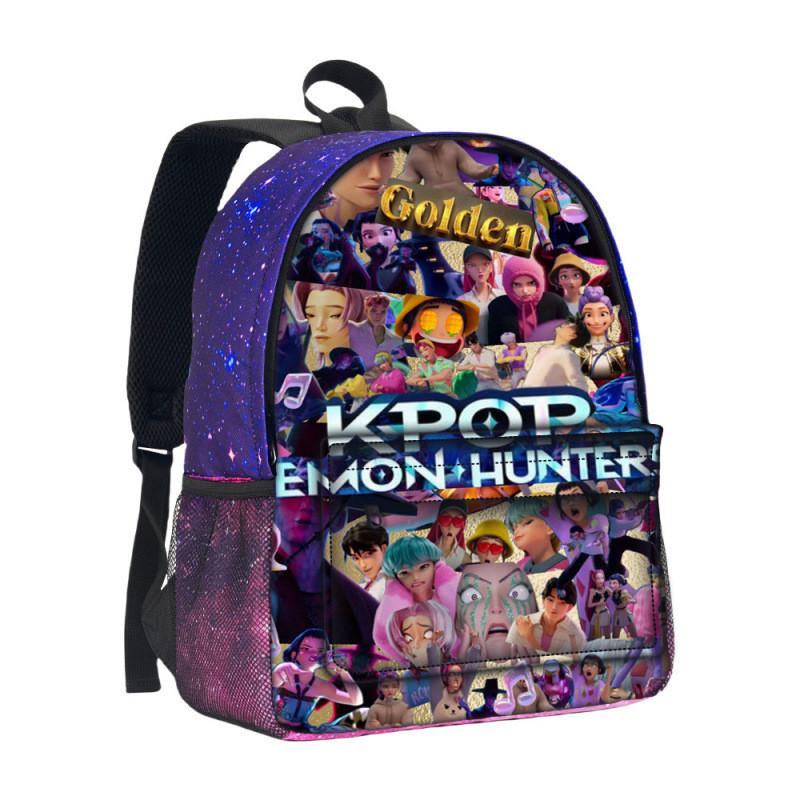 Hunterxhunter Kpop Backpack With Durable Oxford Fabric For School Use