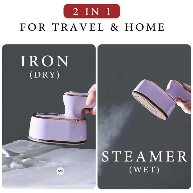 Handy Foldable Ironing MachineDevice Portable Garment Steamer Handheld Iron for Quick Fabric Steam RefreshsClothes 100ml