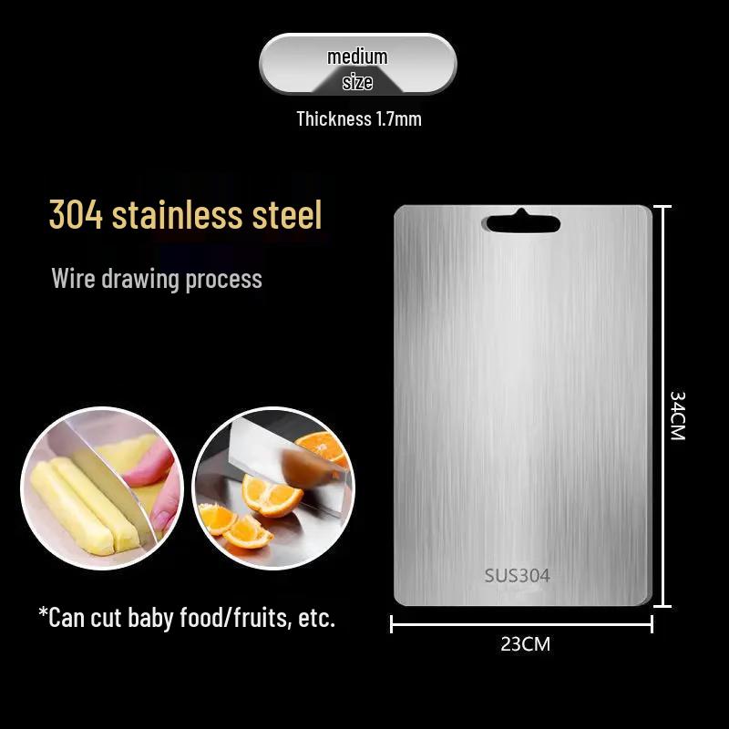 Leyongtu 304 Stainless Steel Antibacterial Cutting Board