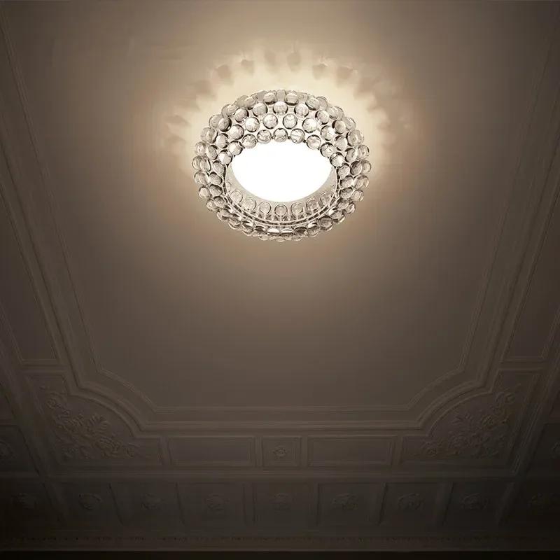 Minimalist Acrylic LED Pendant Lights for Living Dining Room Clear Gold Ceiling Pendant Hanging Lamp Home Decoration Chandeliers