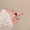 Elegant Adjustable Index Finger Ring: Minimalist Bow with Pearl for Women, Light Luxury, Exquisite Design