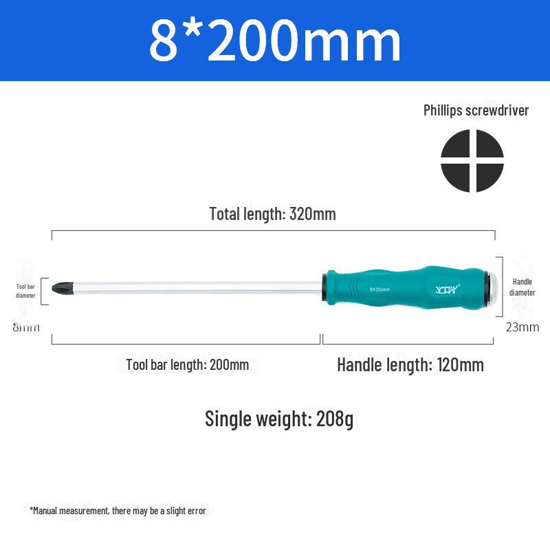 Dual-Purpose Mini Screwdriver Set: Single-use Cross & Flat Head, Magnetic Core, Impact-Resistant