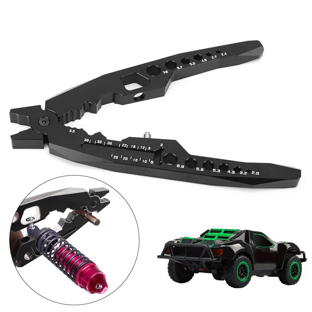 Multifunction Shocks Struts Damper Pliers Ball Head Pliers Clip Fit for Traxxas HSP Car(Black )