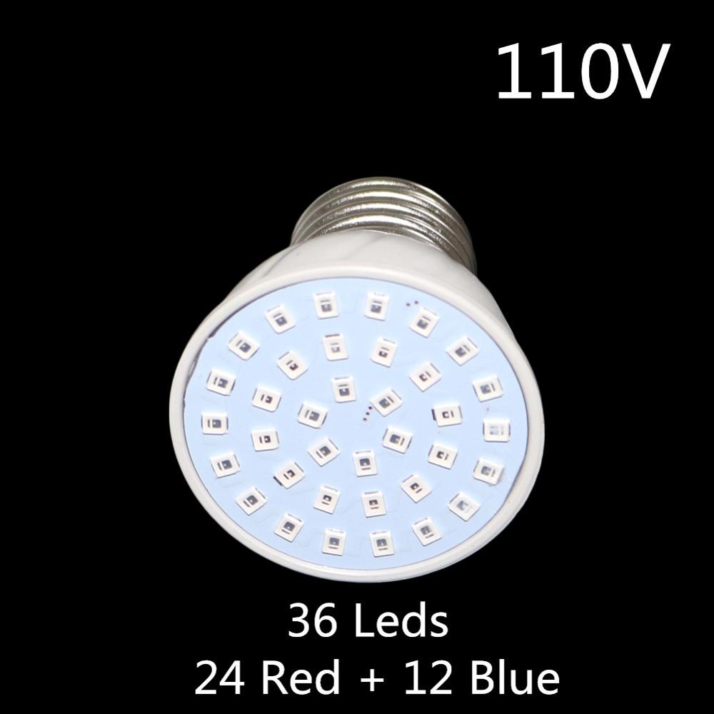 220/110V Plant Growth Light 36/72 LED Full Spectrum 3W/5W Garden Greenhouse Seedling Nursery Growth Promotion Lamp Planting Tool